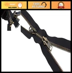 Black 2-WAY Antique Brass Medium Weight Jacket Zipper Custom Length Available. Fixed Price $17.99.