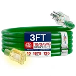 Outdoor/indoor Extension Cord Heavy Duty 3 Prong Sjtw, Waterproof, Flexible Cold. Fixed Price $196.99.