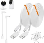 2 Pack 30FT Power Extension Cable Compatible With Wyze Cam Feet, White. Fixed Price $22.70.