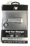 Just Wireless Vehicle Charger Dual Port (5.4 Amps, Usb-a +usb-c) Slate Gray. Fixed Price $7.68.