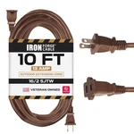 Iron Forge Cable Prong Outdoor Extension Cord 10 Ft, 16/2 Foot, Brown. Fixed Price $26.05.