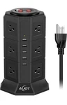 Power Strip Tower Extension Cord Ft, 1050J Surge Protector Charging Station. Fixed Price $49.99.