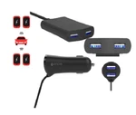 Isimple 4 Usb Port Car Charger For Front & Back Seats *distressed Pkg*. Fixed Price $24.99.