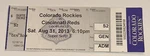 Reds Rockies Mlb Box Office Full Ticket Stub Phillips Dickerson Hr 8/31/2013. Fixed Price $17.50.