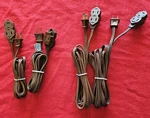 Vintage Extension Cords Brown Twist Lock Sliding Cover 2 Prong Mcm Art Deco. Fixed Price $20.00.