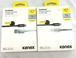 Kanex Durabraid Lot Of 2 Premium Lightning Usb Cable 4' Black K157-1133MB4F. Fixed Price $58.00.