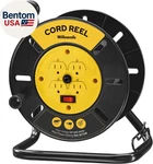 Extension Cord Storage Reel With 4-GROUNDED Outlets, 15A Circuit Breaker, Heavy. Fixed Price $55.28.