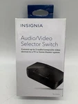 Insignia Av Audio/video Selector Switch Way Black For Tv/dvd/vcr/game NS-VS314. Fixed Price $17.99.