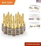 Perfect Connection: Fanlock Gold-plated Banana Plugs For Home Audio Systems. Fixed Price $54.99.