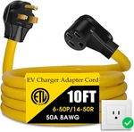 Nema 6-50P To 14-50R Ev Charger Adapter Extension Cord Stw 8AWG Amp 250V 3PRO. Fixed Price $97.35.