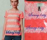 New Size 12 Anthropologie Frisson Tee By Hd In Paris, Versatile Lace Top Nip. Fixed Price $60.00.