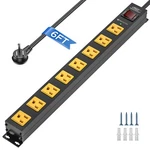 Crst 8-OUTLET Heavy Duty Power Strip Surge Protector, 6 Ft CORD/14AWG. Fixed Price $27.99.