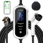 32 Amp Level Portable Charger 240V NEMA14-50PLUG Sae J1772 Wifi Smart App. Fixed Price $135.80.