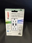 New Legrand 3.1A Charger Outlet, TM826USBWCCV6 15 Amp 125 Volt White. Fixed Price $11.99.