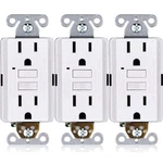 3 Pack 15A Gfci Outlet Slim Design Electrical Shock Protection Etl Listed. Fixed Price $26.59.