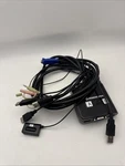 Kvm Iogear Model GCS72U 2-PORT Usb W/audio & Mic 1.0/1.1. Fixed Price $19.00.