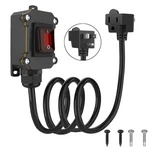 Karlkers Inline Cord Switch With 10-FT 14AWG Cable Piggyback PLUG(3-PRONGED),.... Fixed Price $38.97.