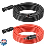 Kimbluth 8 Awg Solar Extension Cable 20FT Black + Red, Gauge Pan. Fixed Price $80.99.