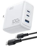 Iniu Iphone 17 Charger, 3-PORT 100W Usb-c + Usb-a Fast White. Fixed Price $60.75.