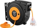 Vevor Retractable Extension Cord Reel, 45 Ft, Heavy Duty 12AWG/3C Sjtow Power. Fixed Price $140.60.