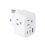 Us To Uk Ireland Plug Adapter, Addtam Type Power With 3 Ac White. Fixed Price $22.56.
