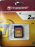 Transcend 2GB Secure Digital (sd) Memory Card. Fixed Price $20.00.