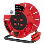 Wilawels Extension Cord Storage Reel With 4-GROUNDED Outlet & 2 Usb Port, Red. Fixed Price $48.04.