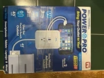 Bell + Howell Power Strip Surge Protection 3 Outlets Usb Ports 45" White. Fixed Price $16.00.