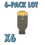 New 6-PACK Lot Eaton Cooper SA993G Connector 15A 125V 2P3W Straight Rubber Gray. Fixed Price $34.49.