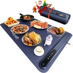 Warming Mat For Food, Voriah Electric Tray With 3 Temp Settings Dark Blu. Fixed Price $25.41.