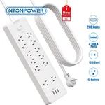 Surge Protector Power Strip 15FT Extension Cord 12 Outlet 3USB Port 2100 Joules. Fixed Price $33.14.