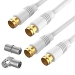 2 RG6 Coaxial Cable 10FT, Tv Cord - Pack, White. Fixed Price $12.66.
