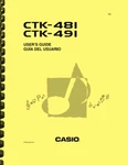 Casio CTK-481 CTK-491 Keyboard User's Guide Owner's Manual. Fixed Price $19.95.