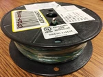 Coleman, Ul 1015, Awg, 600V, 105 Strands Tinned Copper, Gn/yl Hook-up Wire. Fixed Price $100.00.