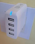 Insignia Powerport 4-PORT Wall Charger Adapter Model NS-MAC4U6NW. Fixed Price $11.00.