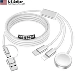 Travel Essentials For Apple Watch Charger,iphone CHARGER,3 In 1.2M, All White. Fixed Price $17.35.