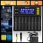 Smart Universal 18650 Battery Charger With Lcd Display 8+2 Bays For Li-ion,. Fixed Price $70.19.