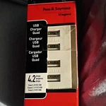 Pass & Seymour Legrand Usb Charger Quad 4-PORT 4.2A Wall Outlet White. Fixed Price $20.00.