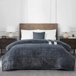 Brookstone Full/queen Heated Micro Herringbone Blanket Gray. Fixed Price $40.99.