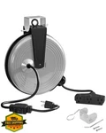 Wilawels 30FT Retractable Extension Cord Reel Outlet Grey. Fixed Price $57.99.