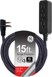 3-OUTLET Power Strip Surge Protector 15 Ft Braided Long Cord Extension. Fixed Price $18.02.