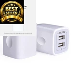 Usb Wall Charger, Adapter, Ailkin 2-PACK 2.1A Dual Port Quick White. Fixed Price $16.98.