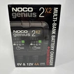 Noco GENIUS2X2 4A 2-BANK Smart Battery Charger 2A/BANK 6V/12V Automatic. Fixed Price $65.00.