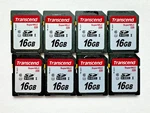 Lot Of 8! 16GB Each Transcend Cards Supermlc 220 Camera Memory. Fixed Price $20.00.