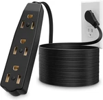 Bindmaster 10FT 3-PRONG Extension Cord Black Flat Angled Indoor Ul-listed Cabl. Fixed Price $10.25.