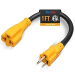 Mecmo Outdoor 12 Inch 15 Amp Household To 20 Ac Power Adapter Yellow. Fixed Price $18.99.