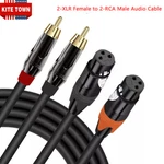 2-XLR Female To 2-RCA Stereo Microphones Cable Audio Patch. Fixed Price $16.99.