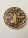 1953 First National Bank Of Saint Paul Centennial Plaque Bronze Medallion Eng. Fixed Price $25.00.