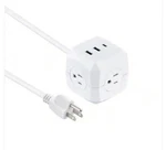 New Commercial Electric 3-OUTLET 3-USB Cube. Fixed Price $12.99.