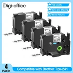 Compatible With Brother 4PK White Label Tape TZE-241 TZ-241 PT1960. Fixed Price $15.78.